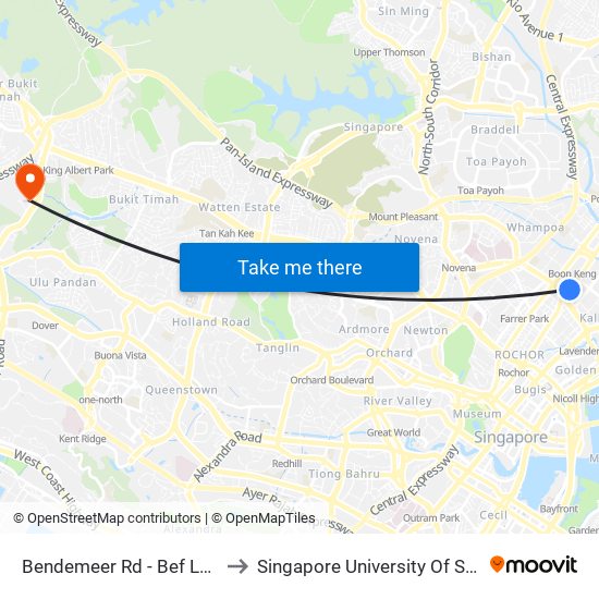 Bendemeer Rd - Bef Lavender St (60099) to Singapore University Of Social Sciences (Suss) map