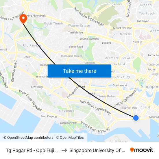 Tg Pagar Rd - Opp Fuji Xerox Twrs (05651) to Singapore University Of Social Sciences (Suss) map