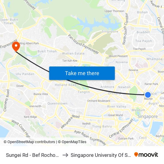 Sungei Rd - Bef Rochor Stn Exit B (07539) to Singapore University Of Social Sciences (Suss) map