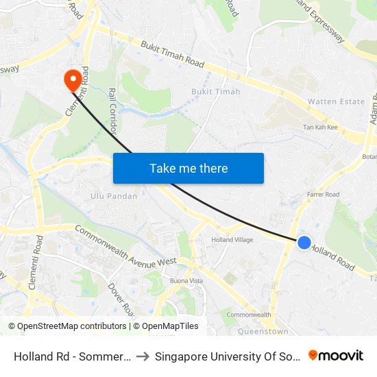 Holland Rd - Sommerville Pk (11229) to Singapore University Of Social Sciences (Suss) map