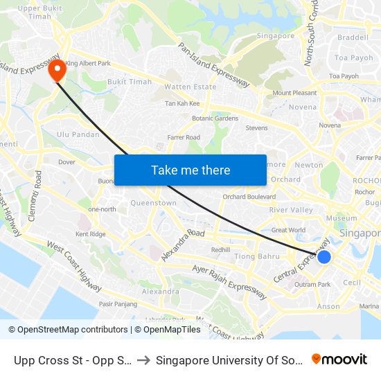 Upp Cross St - Opp State Ct (06171) to Singapore University Of Social Sciences (Suss) map