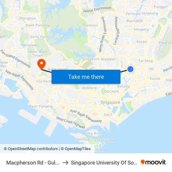 Macpherson Rd - Gulab Bldg (70109) to Singapore University Of Social Sciences (Suss) map