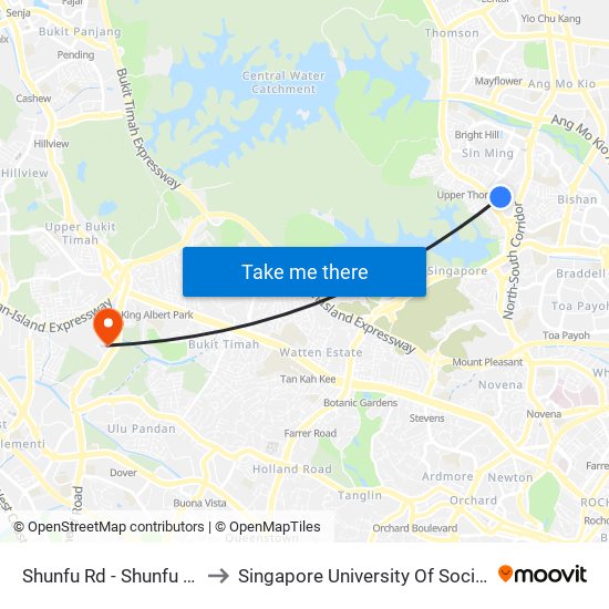 Shunfu Rd - Shunfu Mart (53291) to Singapore University Of Social Sciences (Suss) map