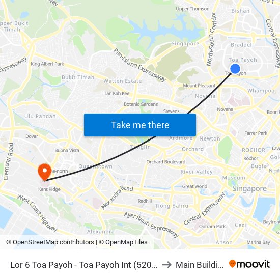 Lor 6 Toa Payoh - Toa Payoh Int (52009) to Main Building map