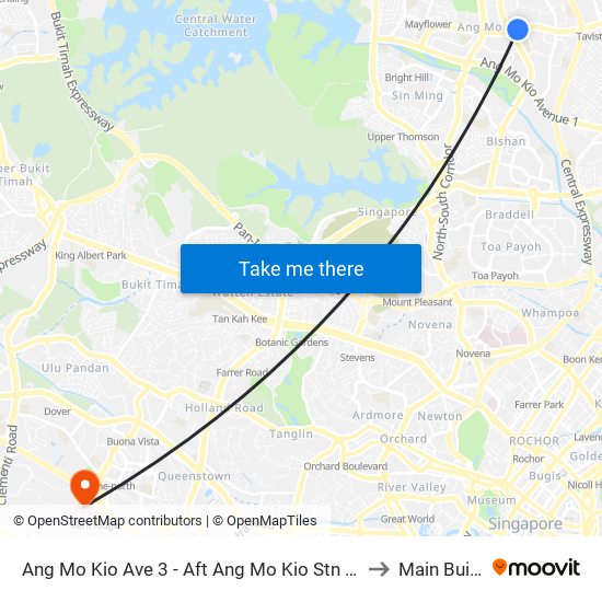 Ang Mo Kio Ave 3 - Aft Ang Mo Kio Stn Exit A (54261) to Main Building map