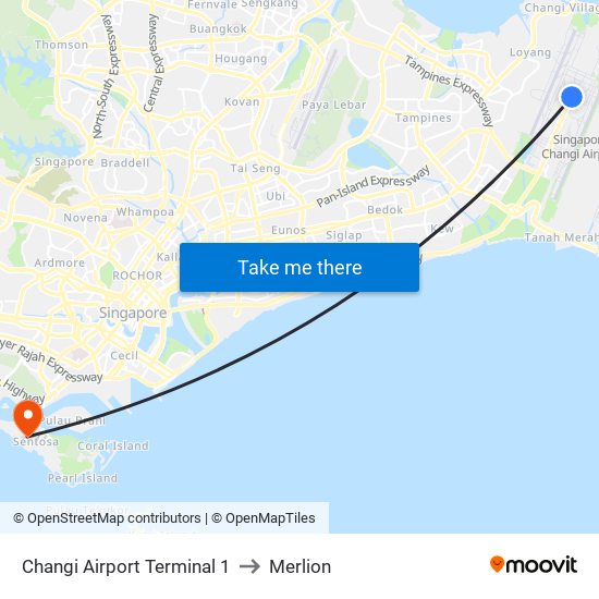 How to get to Changi Airport Terminal 1 in Singapore by Bus, Metro or MRT &  LRT?