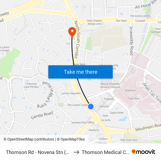 Thomson Rd - Novena Stn (50038) to Thomson Medical Centre map