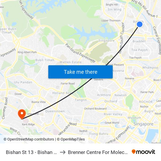 Bishan St 13 - Bishan Int (53009) to Brenner Centre For Molecular Medicine map