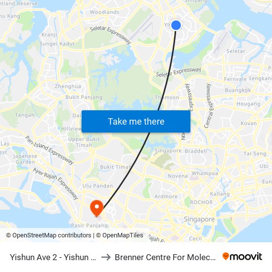 Yishun Ave 2 - Yishun Int (59009) to Brenner Centre For Molecular Medicine map