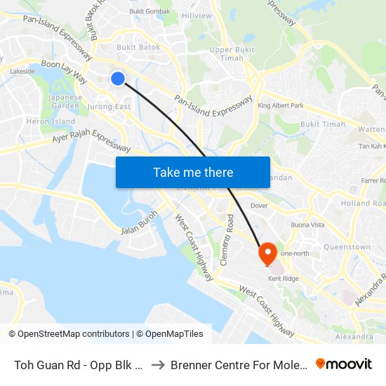 Toh Guan Rd - Opp Blk 288d (28631) to Brenner Centre For Molecular Medicine map