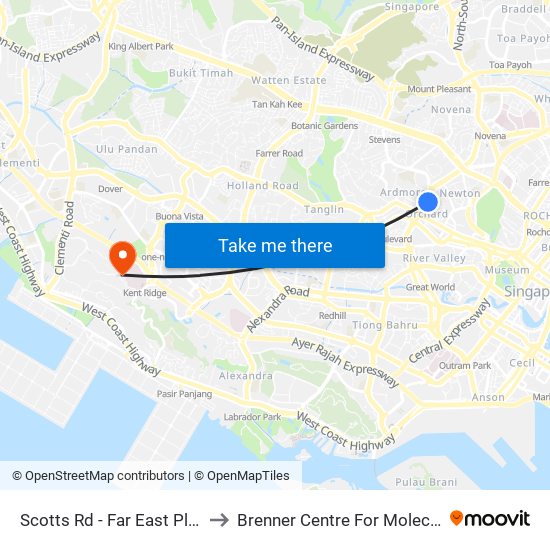 Scotts Rd - Far East Plaza (09219) to Brenner Centre For Molecular Medicine map