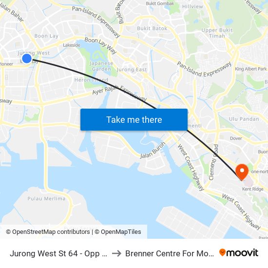 Jurong West St 64 - Opp Blk 662c (22499) to Brenner Centre For Molecular Medicine map