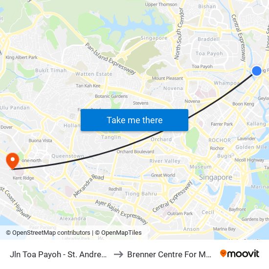 Jln Toa Payoh - St. Andrew's Village (60081) to Brenner Centre For Molecular Medicine map