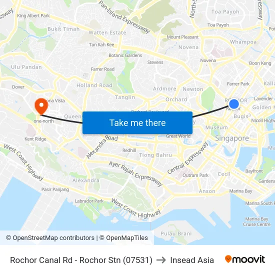 Rochor Canal Rd - Rochor Stn (07531) to Insead Asia map