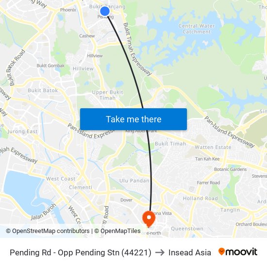 Pending Rd - Opp Pending Stn (44221) to Insead Asia map