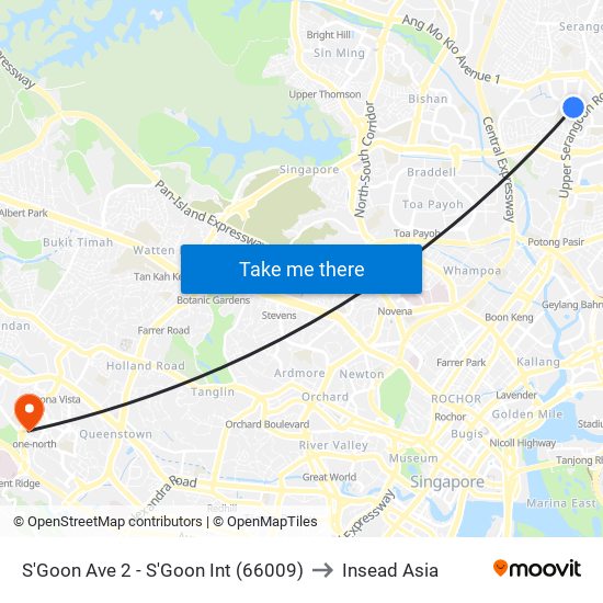 S'Goon Ave 2 - S'Goon Int (66009) to Insead Asia map