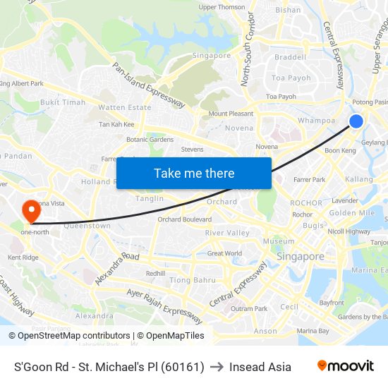 S'Goon Rd - St. Michael's Pl (60161) to Insead Asia map