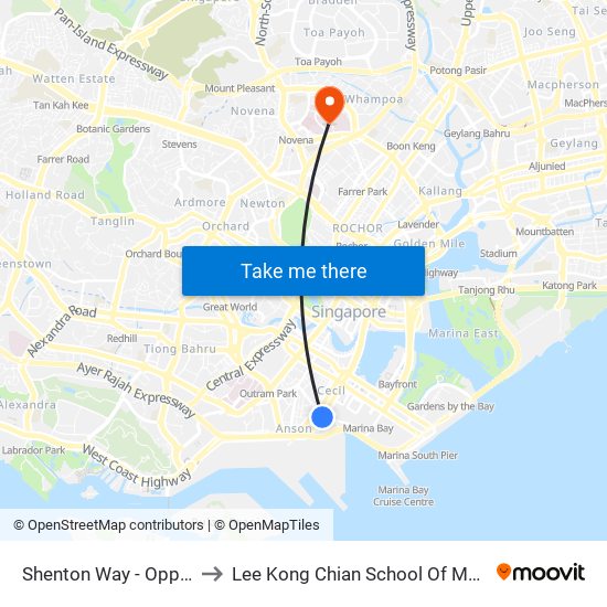 Shenton Way - Opp Axa Twr (03217) to Lee Kong Chian School Of Medicine (Novena Campus) map