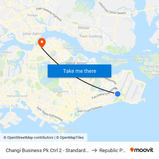 Changi Business Pk Ctrl 2 - Standard Chartered Bank (96371) to Republic Polytechnic map