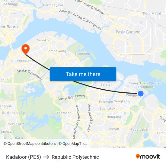 Kadaloor (PE5) to Republic Polytechnic map