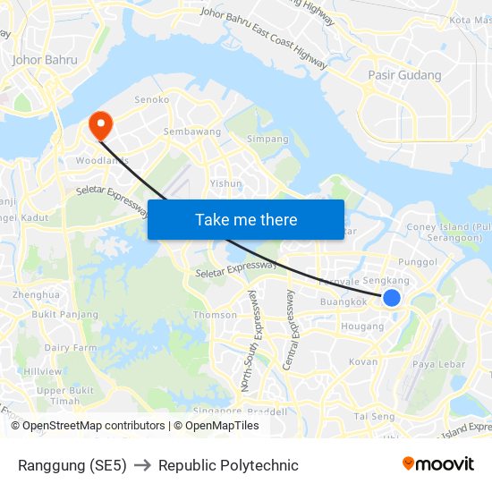 Ranggung (SE5) to Republic Polytechnic map