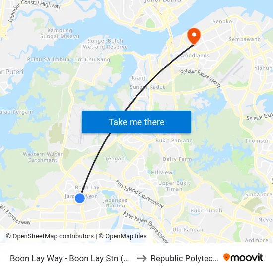 Boon Lay Way - Boon Lay Stn (22579) to Republic Polytechnic map