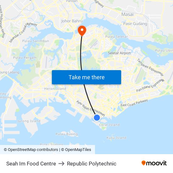 Seah Im Food Centre to Republic Polytechnic map