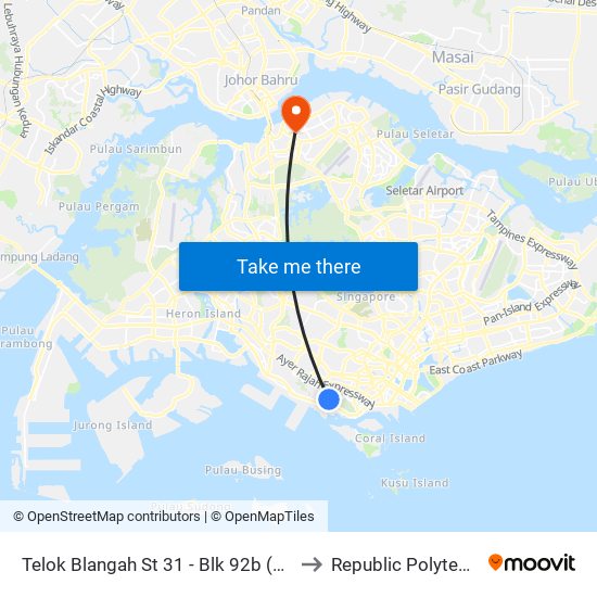 Telok Blangah St 31 - Blk 92b (14509) to Republic Polytechnic map