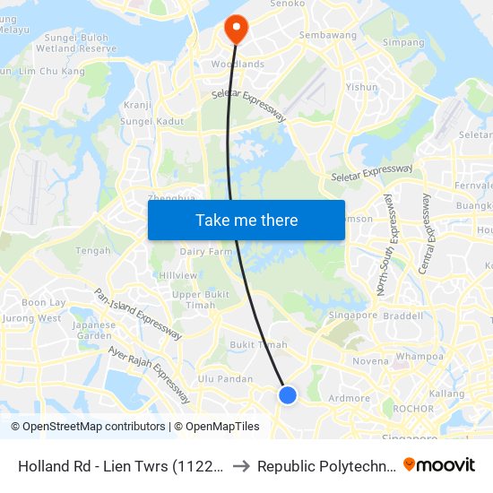 Holland Rd - Lien Twrs (11221) to Republic Polytechnic map