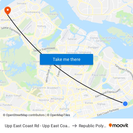 Upp East Coast Rd - Upp East Coast Ter (94009) to Republic Polytechnic map