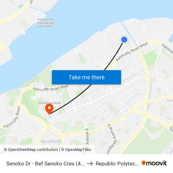 Senoko Dr - Bef Senoko Cres (47091) to Republic Polytechnic map