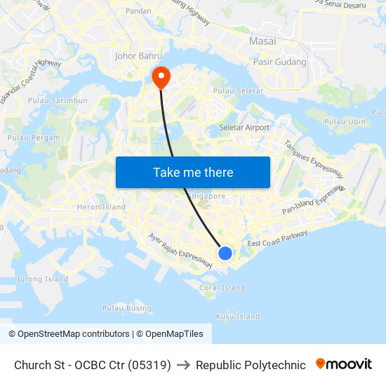 Church St - OCBC Ctr (05319) to Republic Polytechnic map