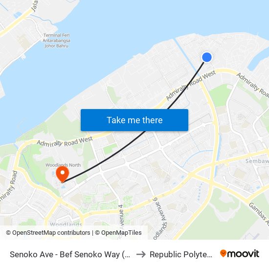 Senoko Ave - Bef Senoko Way (47111) to Republic Polytechnic map