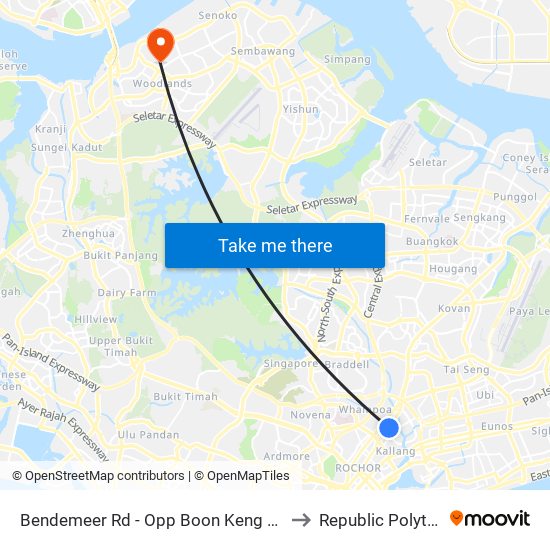 Bendemeer Rd - Opp Boon Keng Stn (60119) to Republic Polytechnic map