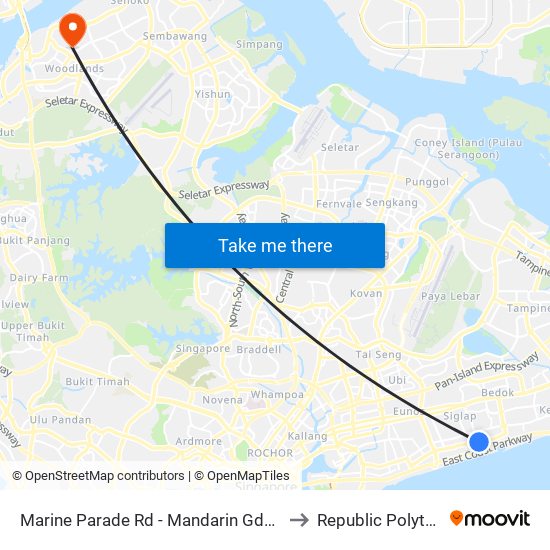 Marine Parade Rd - Mandarin Gdns (93029) to Republic Polytechnic map