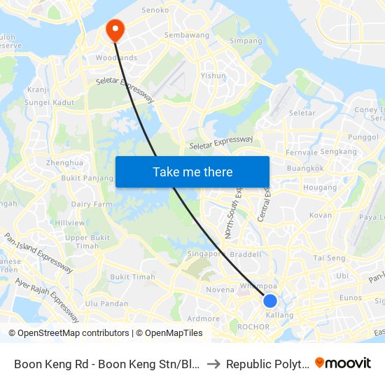 Boon Keng Rd - Boon Keng Stn/Blk 22 (60199) to Republic Polytechnic map
