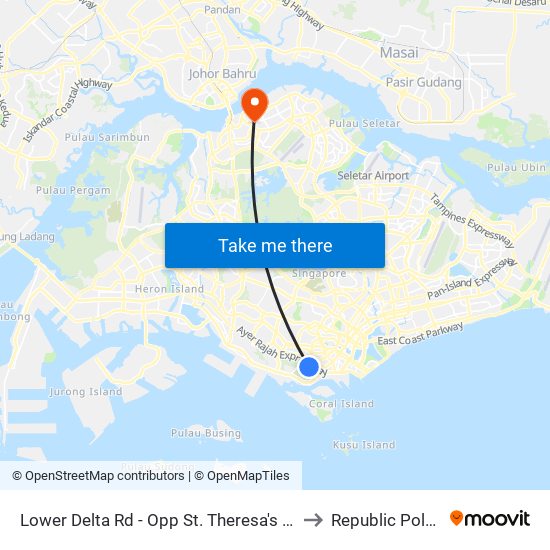 Lower Delta Rd - Opp St. Theresa's Convent (14039) to Republic Polytechnic map