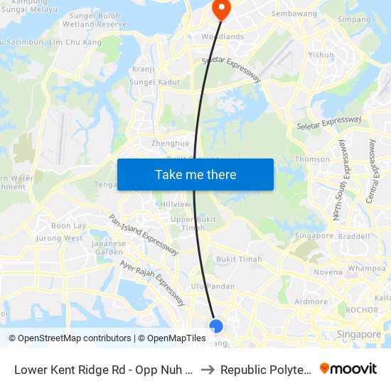 Lower Kent Ridge Rd - Opp Nuh (18239) to Republic Polytechnic map