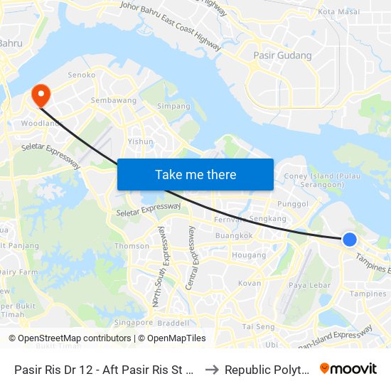 Pasir Ris Dr 12 - Aft Pasir Ris St 72 (77271) to Republic Polytechnic map