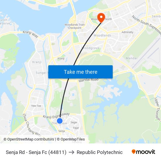 Senja Rd - Senja Fc (44811) to Republic Polytechnic map