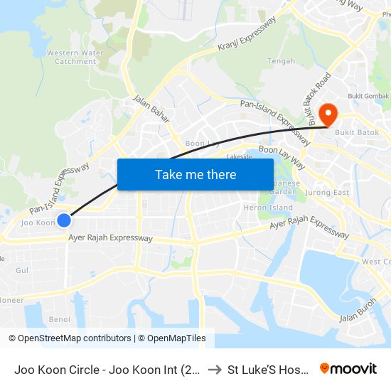 Joo Koon Circle - Joo Koon Int (24009) to St Luke’S Hospital map