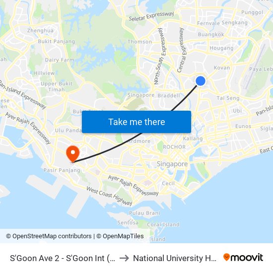 S'Goon Ave 2 - S'Goon Int (66009) to National University Hospital map