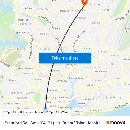 Stamford Rd - Smu (04121) to Bright Vision Hospital map