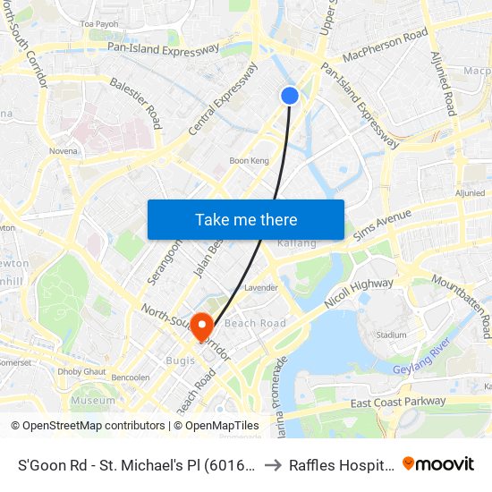 S'Goon Rd - St. Michael's Pl (60161) to Raffles Hospital map