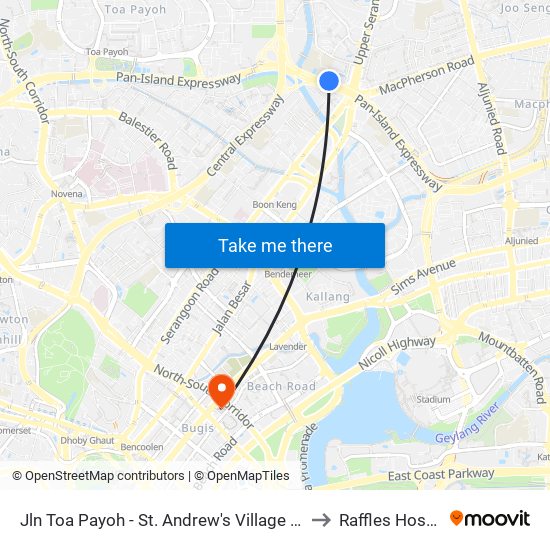 Jln Toa Payoh - St. Andrew's Village (60081) to Raffles Hospital map