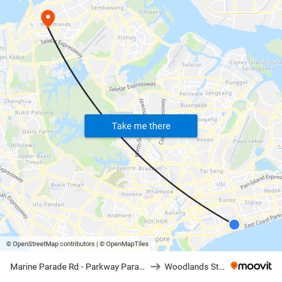 Marine Parade Rd - Parkway Parade (92049) to Woodlands Stadium map