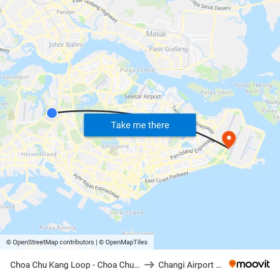 Choa Chu Kang Loop - Choa Chu Kang Int (44009) to Changi Airport Terminal 4 map