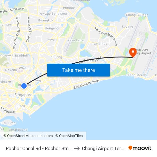 Rochor Canal Rd - Rochor Stn (07531) to Changi Airport Terminal 4 map