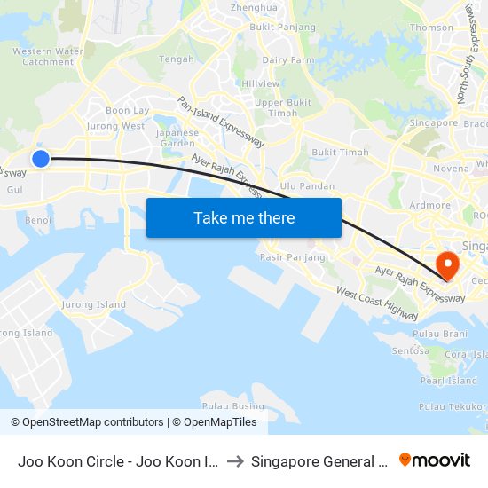 Joo Koon Circle - Joo Koon Int (24009) to Singapore General Hospital map