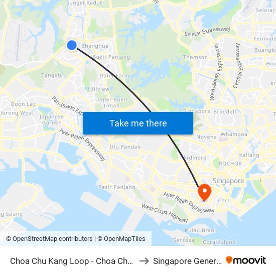 Choa Chu Kang Loop - Choa Chu Kang Int (44009) to Singapore General Hospital map